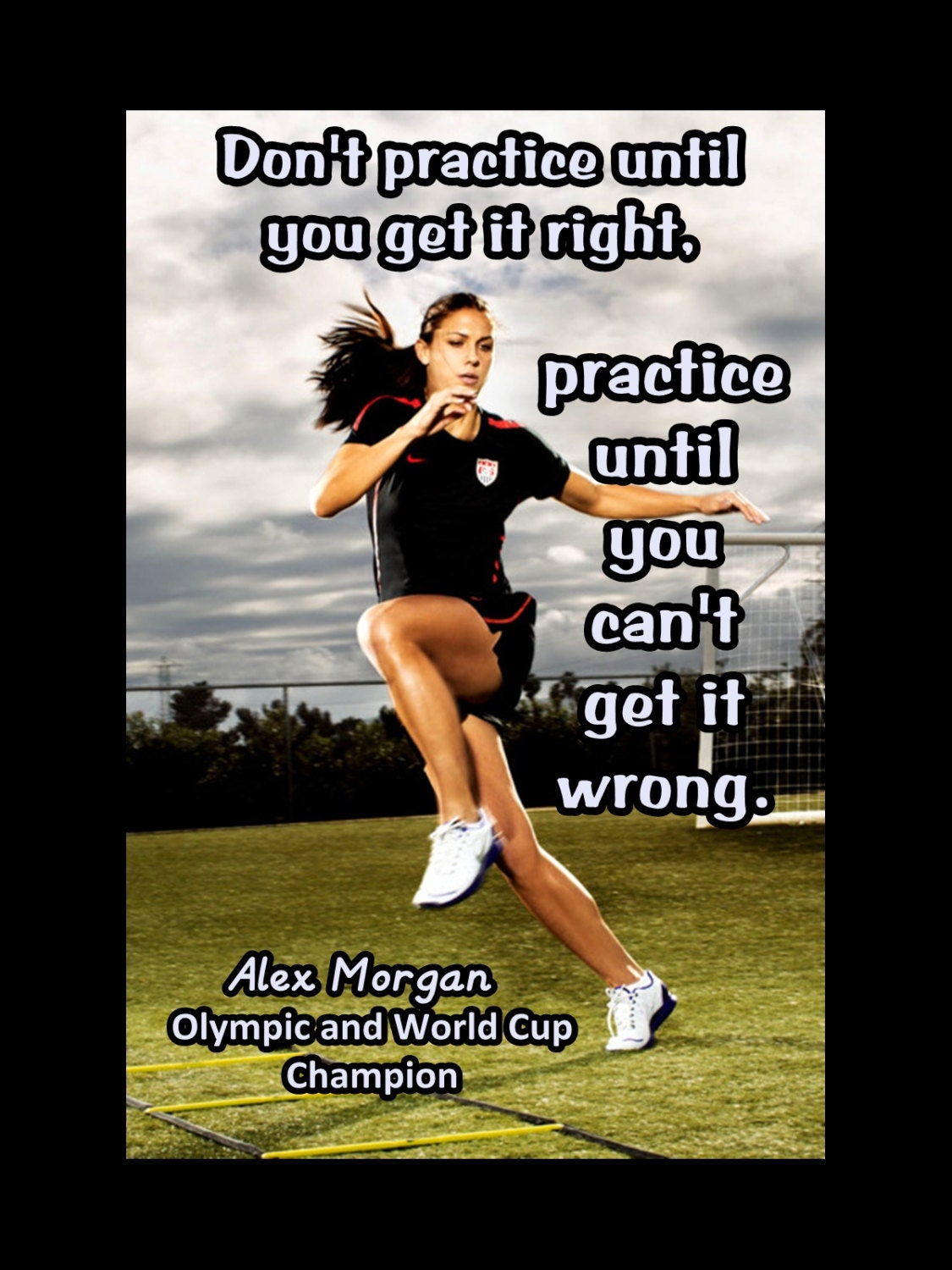 Soccer Motivation Alex Photo Quote Poster Wall by ArleyArt