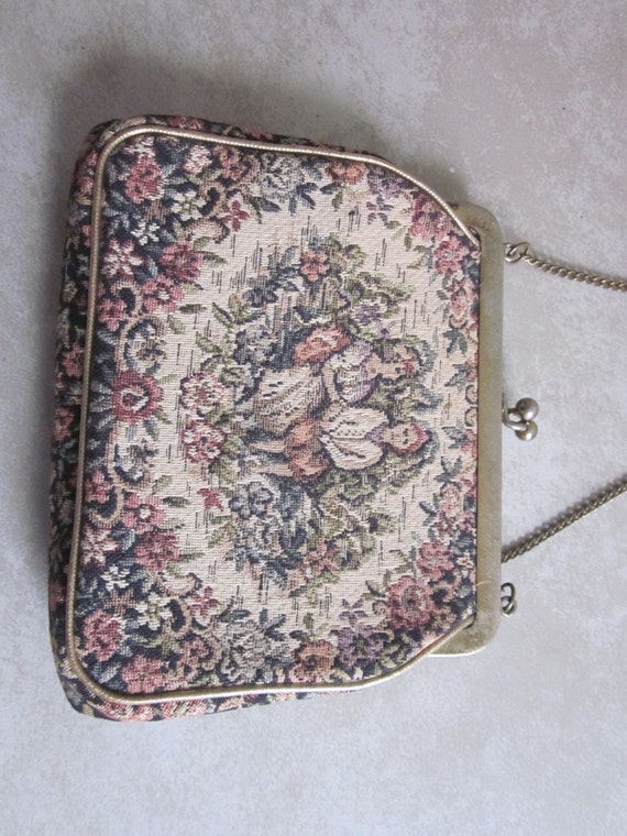 1950s Small Tapestry Handbag by JR by NonchalanceVintage on Etsy