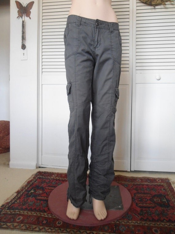 grey skinny cargo pants womens