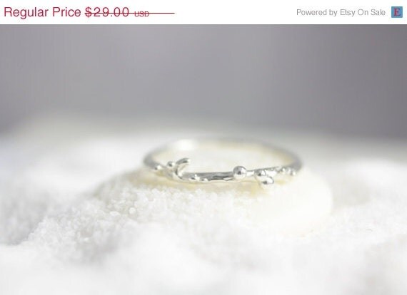 Mothers day 20% SALE Sterling Silver Coral Ring, Under the sea, Fine ...