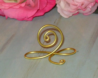 13 Gold Wire Name Place Cards, or Gold Wire Table Number Holders, Table Number Holders or Stand