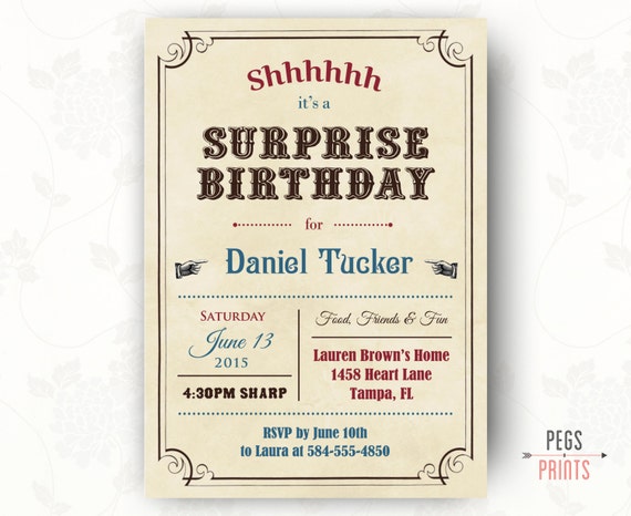 Surprise Birthday Invitations For Adults 8