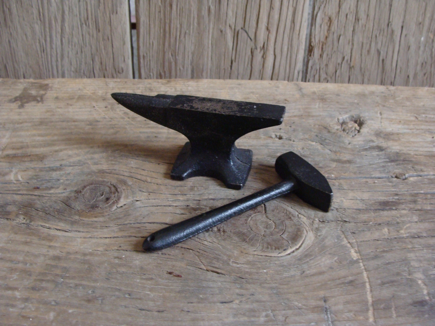 vintage small anvil and hammer jewelry anvil toy by macandmarys