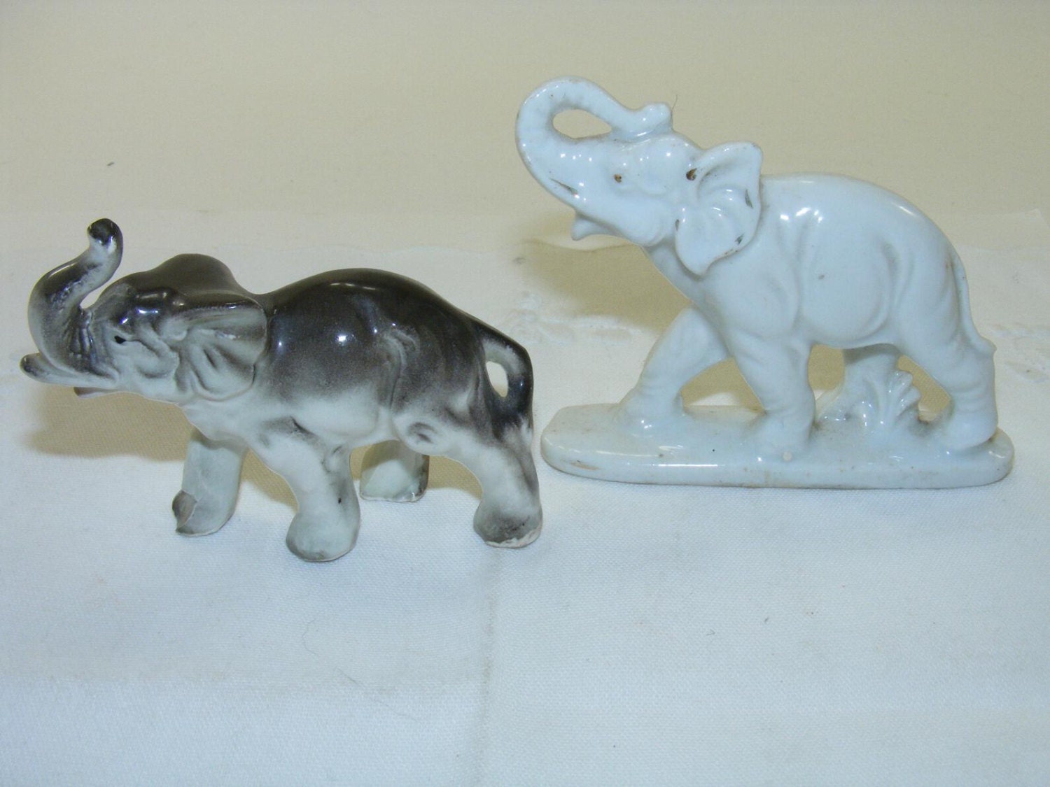1950s Vintage Elephant Figurines Made in Japan LOT of 2