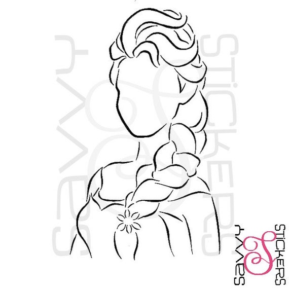 Items similar to Queen Elsa (Frozen) Vinyl Sticker/Decal on Etsy