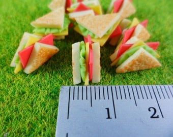 10 Ham Sandwich And Cheese Dollhouse Miniatures Food, Deco