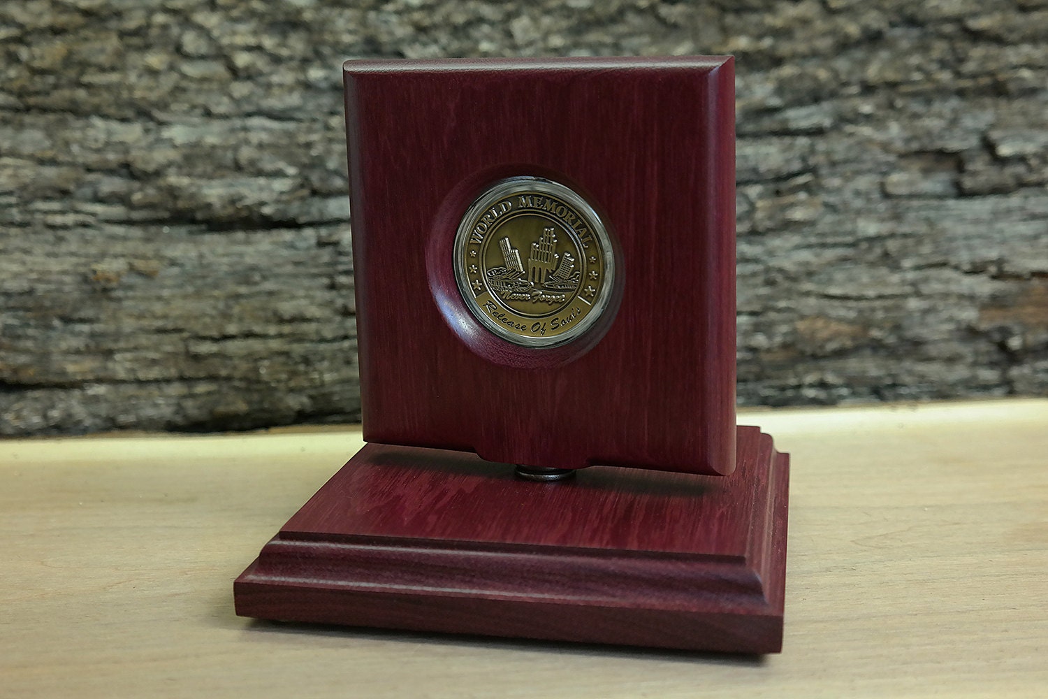 gifts corporate unique Coin CoinDisplays Etsy Challenge Rotating by on Natural Display