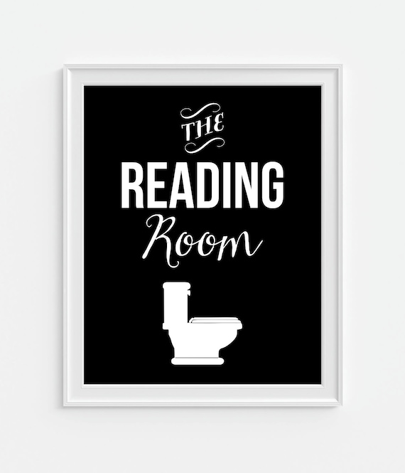 Bathroom Decor 'The Reading Room' Humorous Funny by Picturality