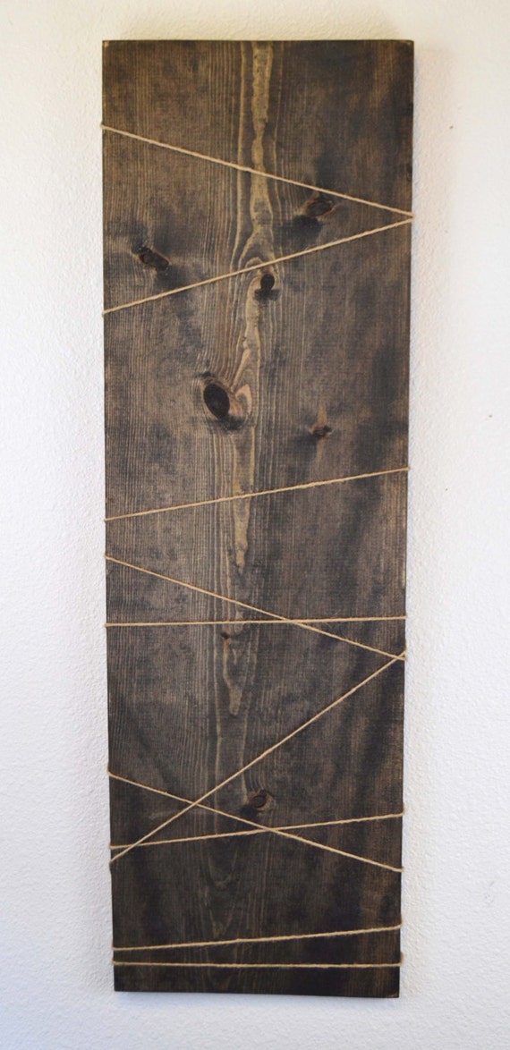 Rustic Picture Frame with Twine Picture Display by MintageDesigns