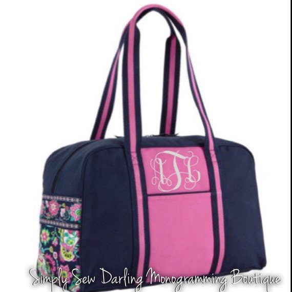 Monogrammed Vera Bradley Colorblock Duffel Bag by SimplySewDarling