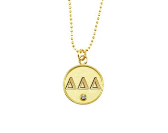 Gold Tri-Delta Necklace