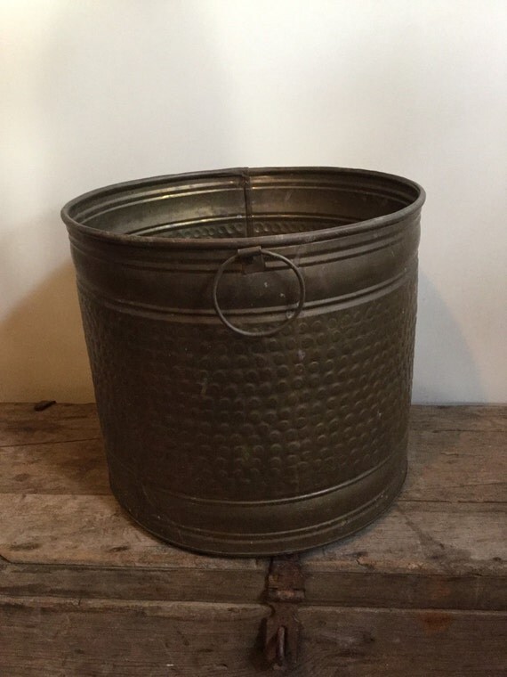 Large Brass Planter Bucket
