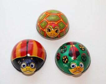 1950s Set of 3 Koyo Friction Toy Turtles