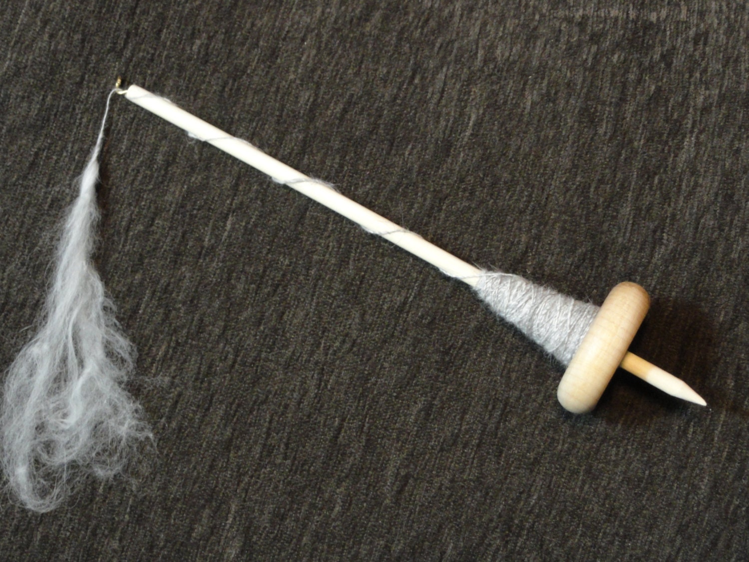 Bottom whorl drop spindle 2 whorl 9 long 0.8