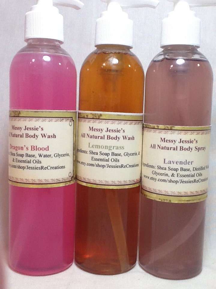 organic vegan head to toe body wash shampoo by JessiesGiftBoutique