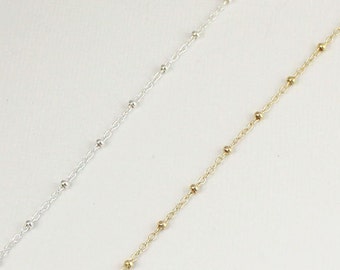 Satellite Chain, Gold Filled, Sterling Silver Chain by Foot, Layering, Modern, Simple Chain, Everyday Wear, Delicate, Danity, Minimalist