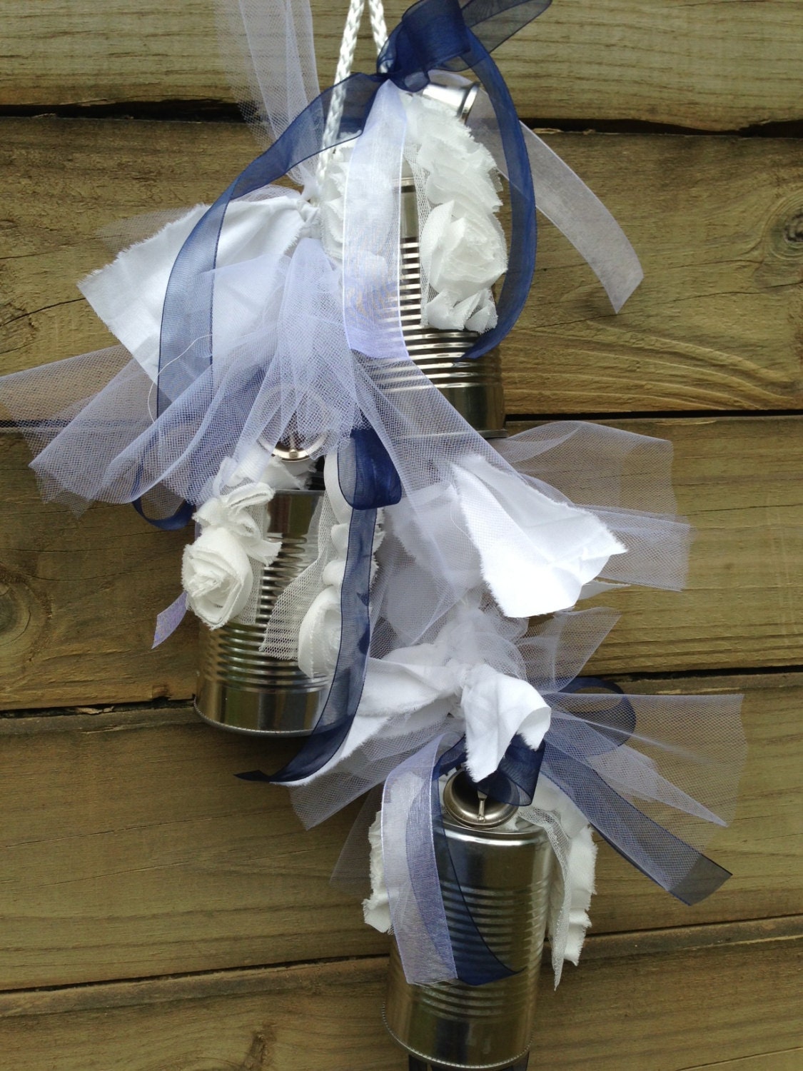 Wedding Tin Cans for Just Married Newlyweds Leaving for