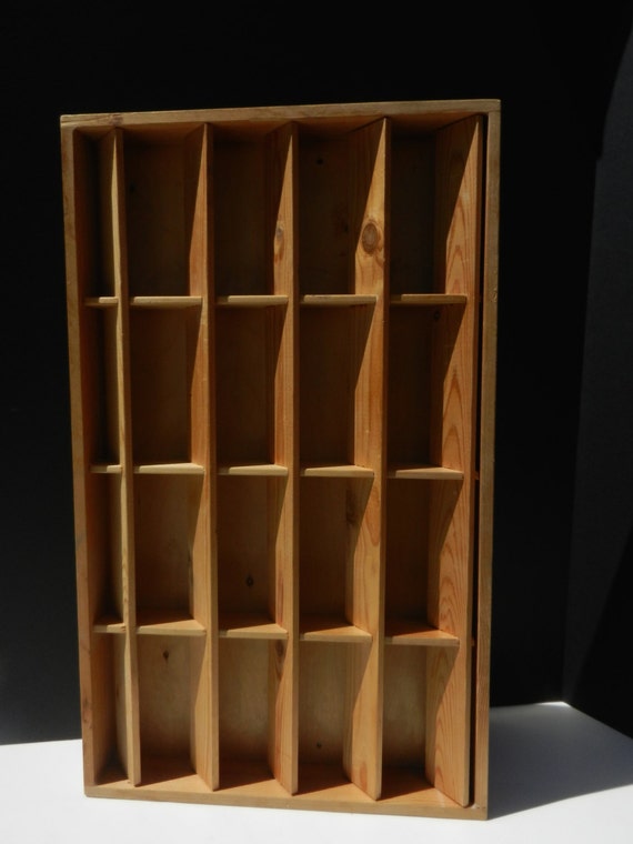 Shadow box with slanted dividers. Natural by PTMileHighRecovery