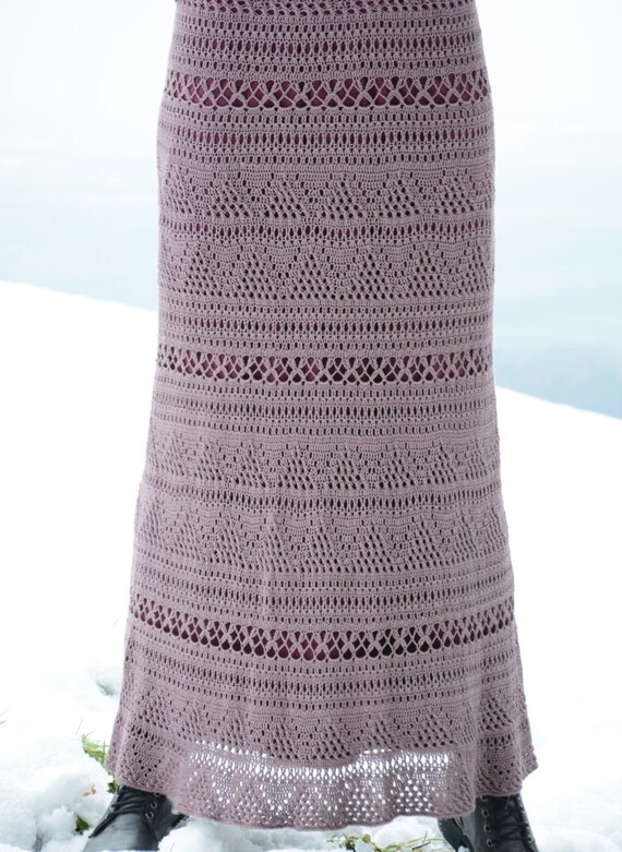 Crochet maxi skirt PATTERN detailed by CONCEPTcreativeSTORE