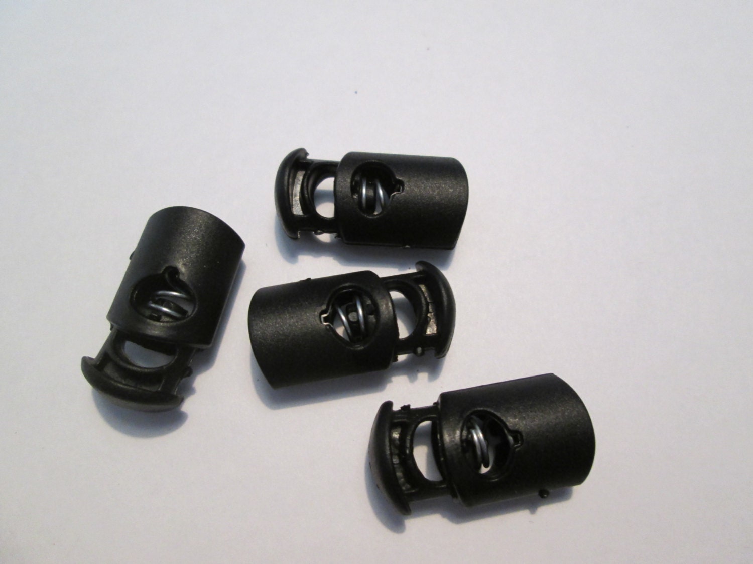 Plastic Black Cord Locks Stoppers Toggles End