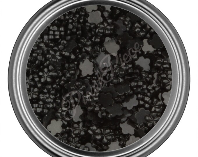 Black Flower Rhinestone Gems Flat Back Face Art Nail Art Scrapbook Phone Decoration 3mm