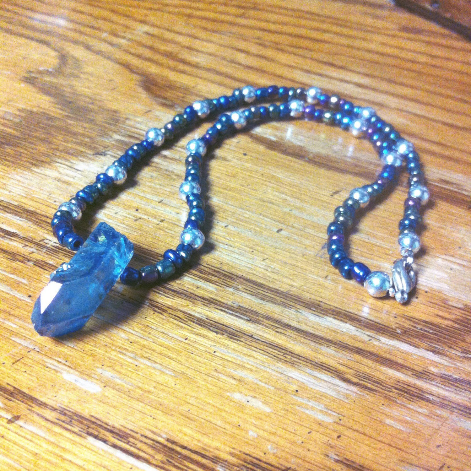 beaded crystal necklace