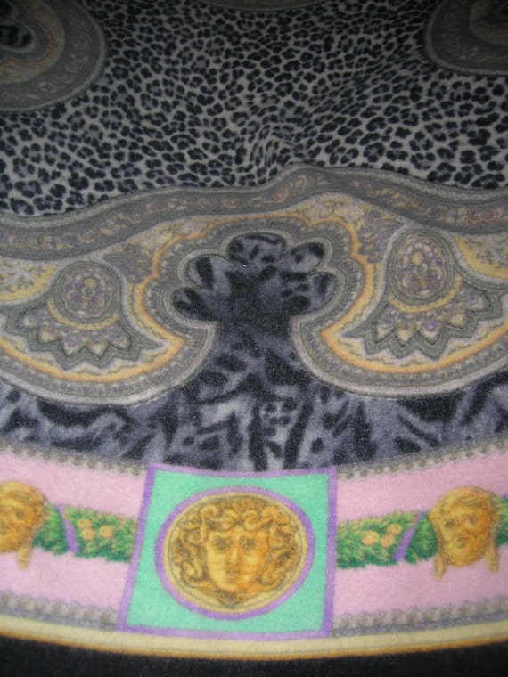 Vintage GIANNI VERSACE Cashmere Throw Blanket