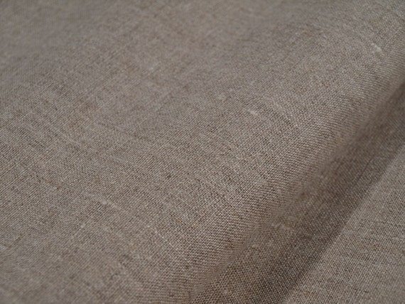 100% Linen Flax fabric cloth Unbleached Undyed Taupe Gray