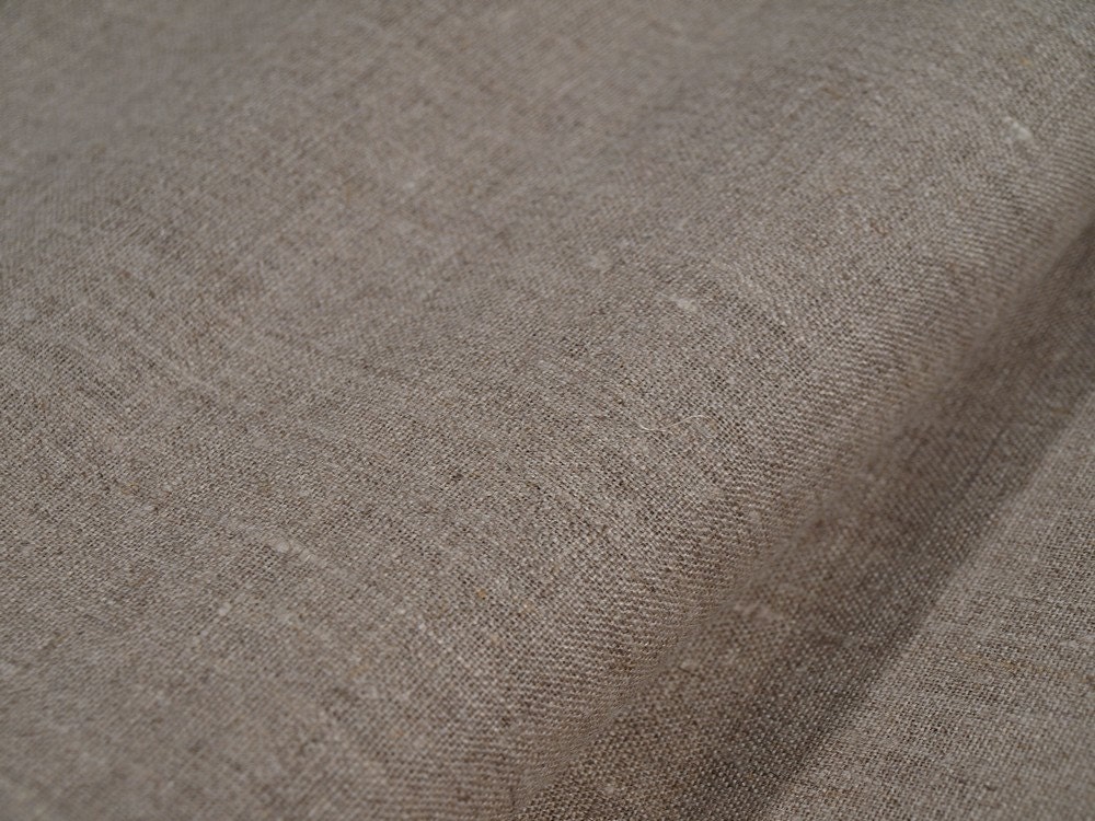 100 Linen Flax fabric cloth Unbleached Undyed Taupe Gray