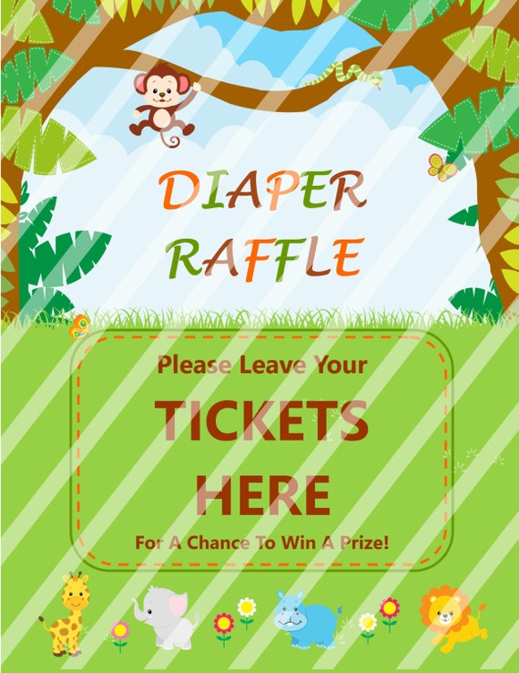 Diaper Raffle Ideas DIY Safari Diaper Cards DIY Diaper