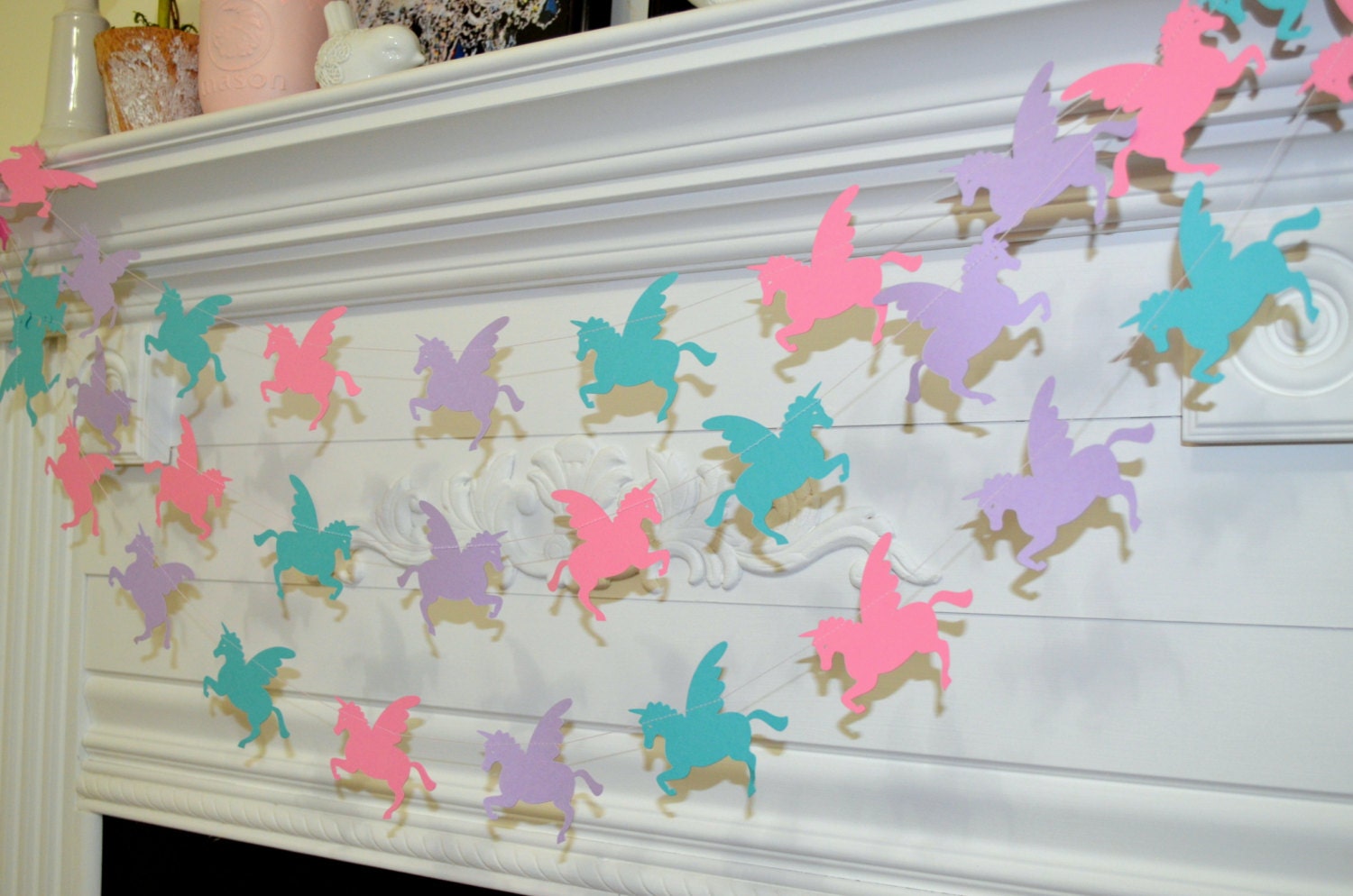 decorate baby room shower theme Garland birthday shower Unicorn baby Unicorn Unicorn