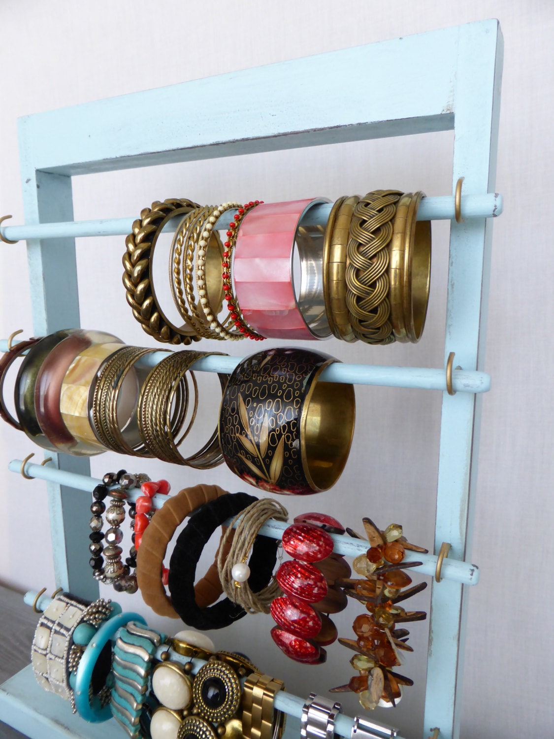 Shabby chic bracelet holder standing jewelry display