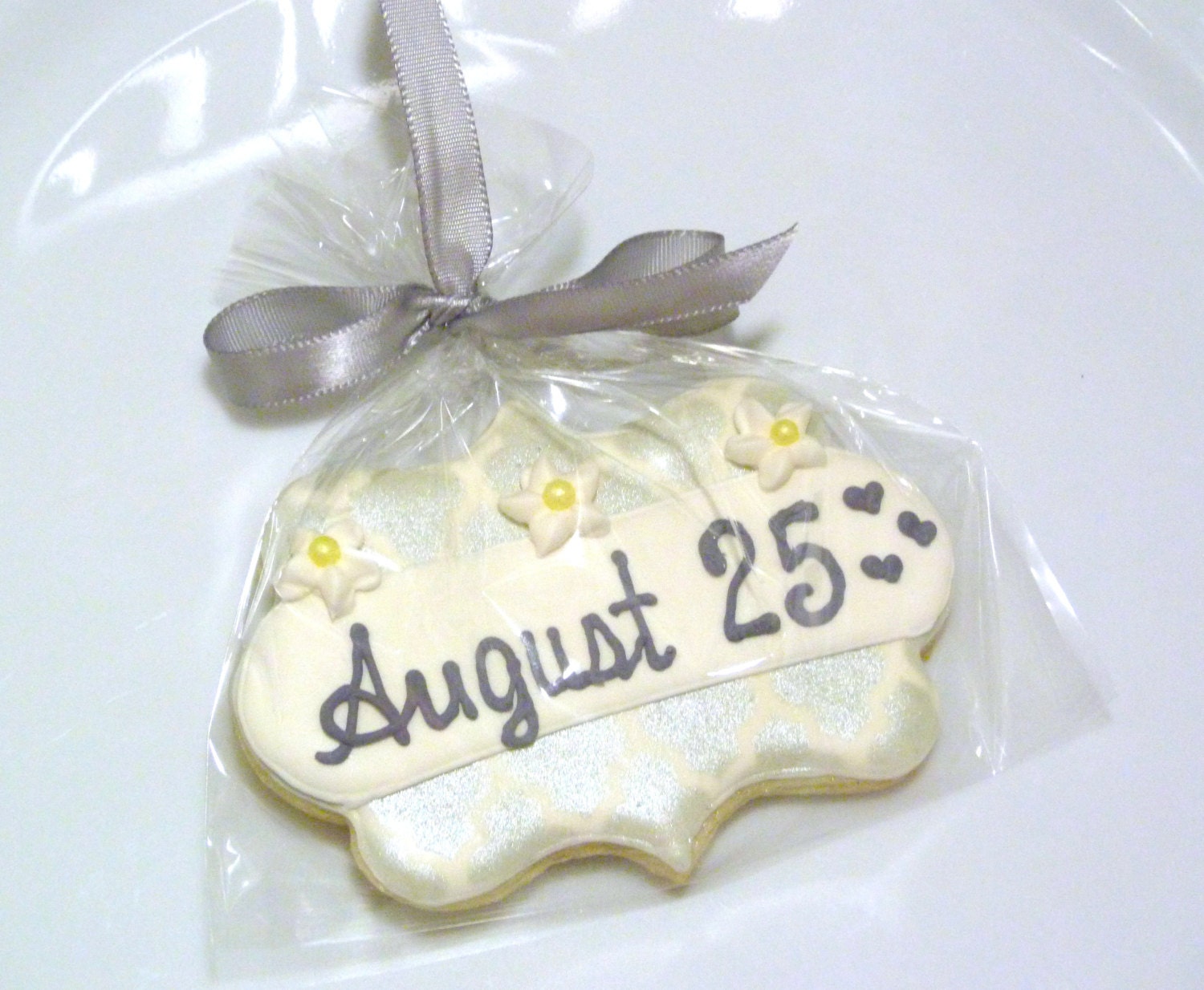 Wedding Plaque Sugar Cookie Favors Custom by SweetRoseCookies