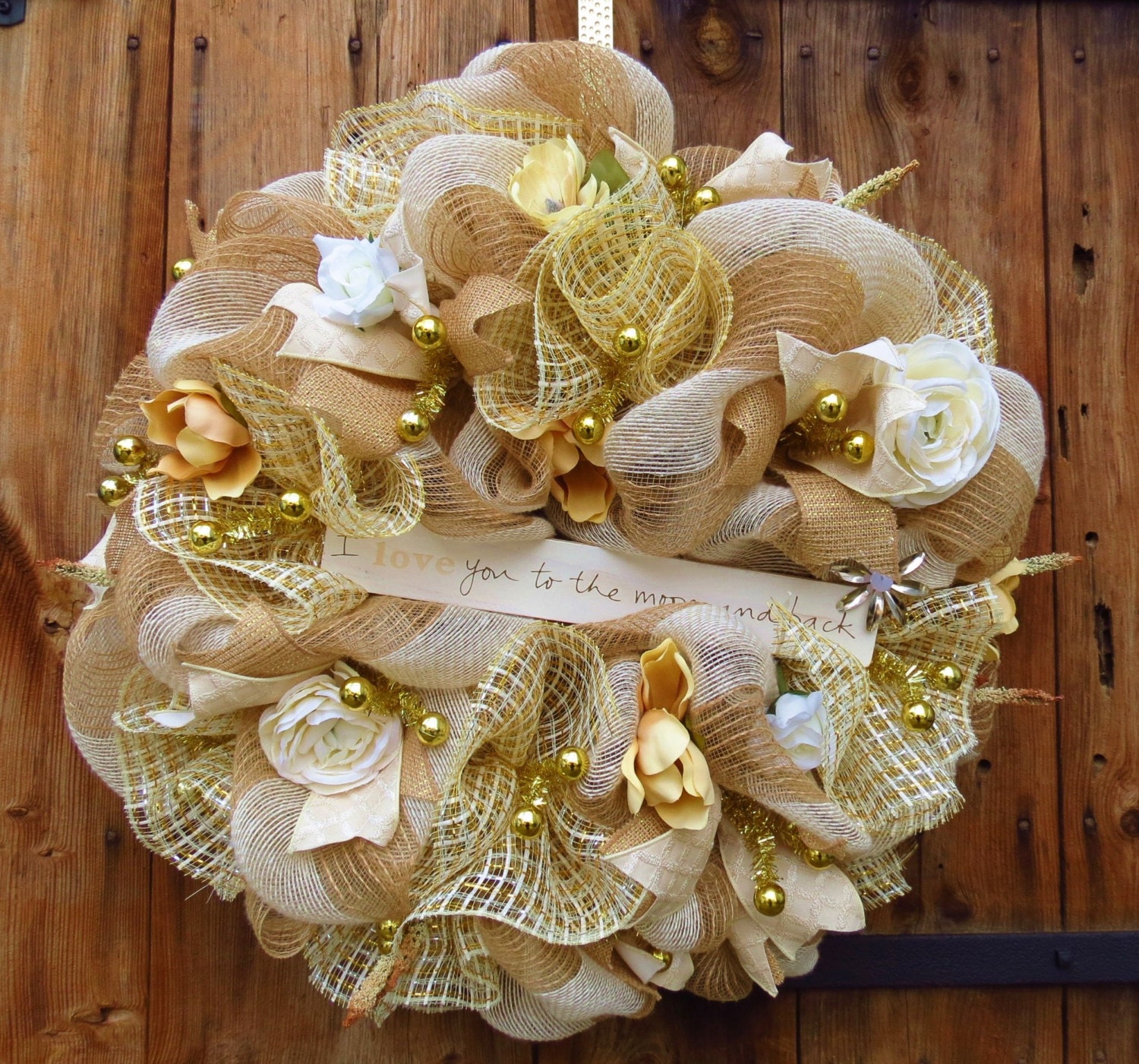 Everyday Deco Mesh Wreath Wedding Deco Mesh by FestivalofWreaths