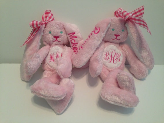 personalized plush bunny