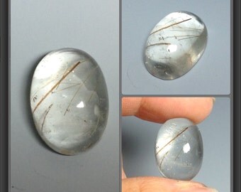 Quartz cabochon with inclusion - 19x14mm / 9mm
