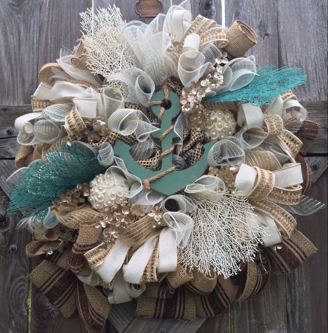 Summer Wreath Nautical Wreath Anchor Decoration Sea Decor