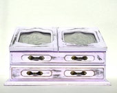 Lavender Shabby Chic Distressed Jewelry Box- Purple Jewelry Box- Light Purple Jewelry Holder