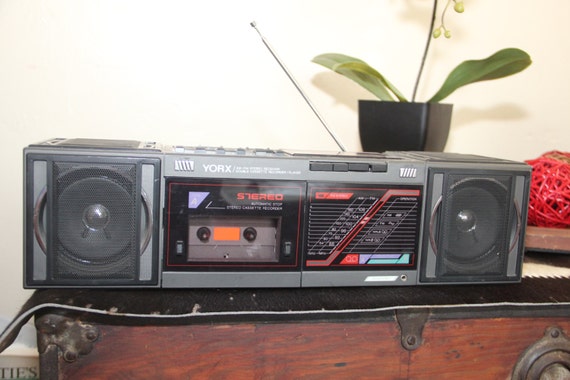 YORX BOOMBOX Vintage 1980s Dual Cassette Radio by So1980s on Etsy