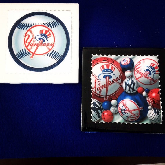 Yankees MLB coasters by BeasomOne4Autism on Etsy