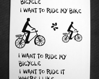 Want to Ride My Bicycle lyrics by Queen Man Boyfriend Husband Friend ...