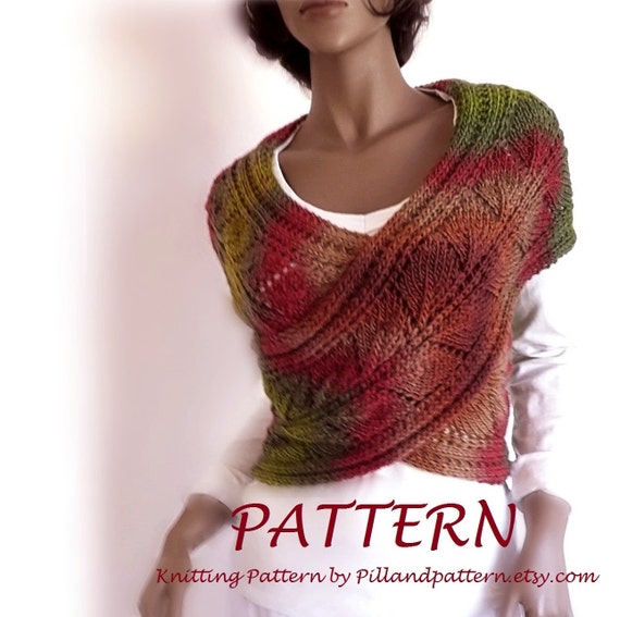 PDF Knitting Pattern sweater vest 2 skeins easy knit