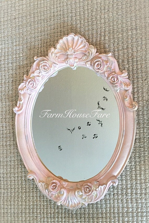large oval mirror pink nursery mirror shabby chic mirror large oval mirror pink nursery mirror shabby chic mirror