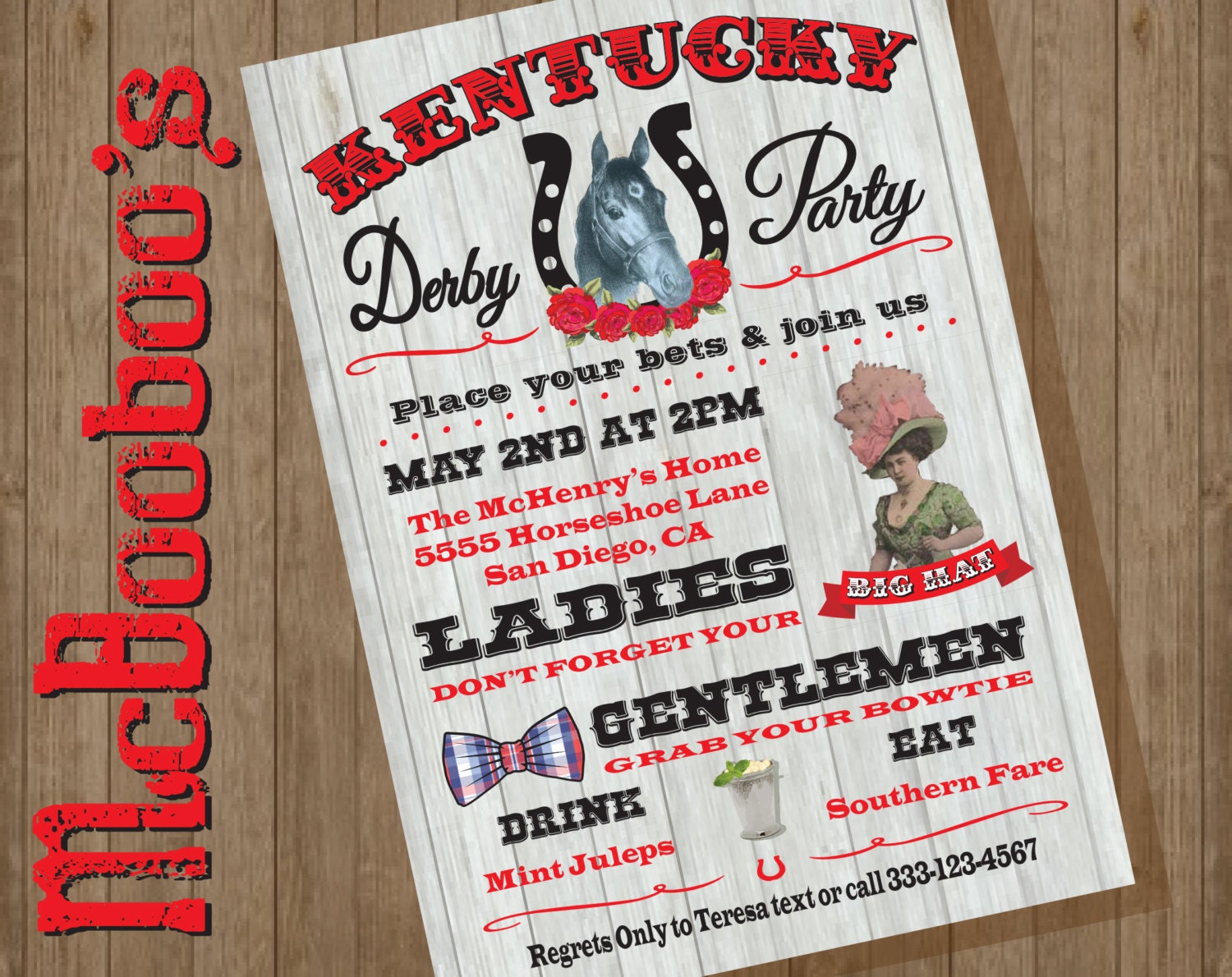 Derby Party Invitations 8