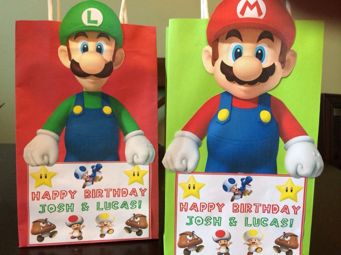 Super Mario Bros Party Favor Bags Personalized By Srdesserts