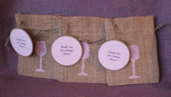 wine bags for wedding favors