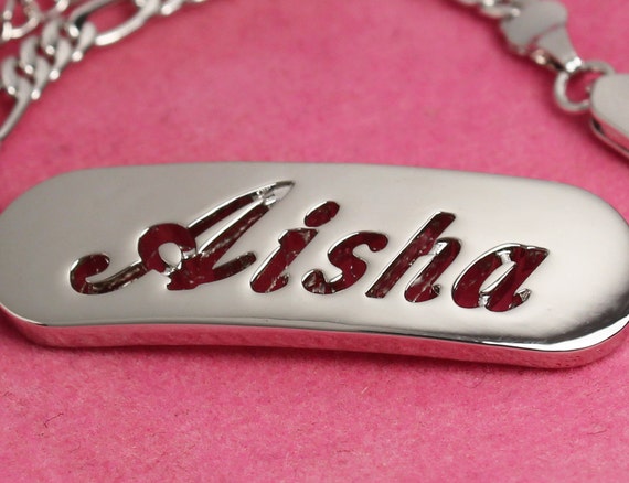 aisha name keychain