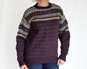 Vintage Wool Sweater / Purple / Cambridge Dry Goods Company