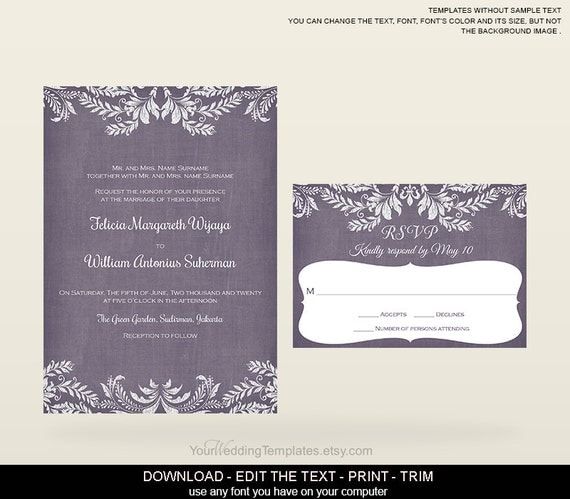 Diy Wedding Invitation Sets Diy Tutorial Free Printable Wedding