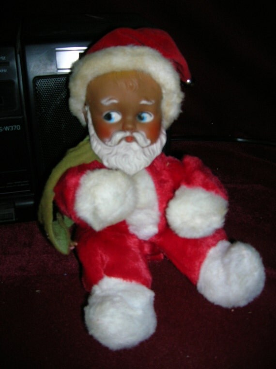 Vintage 1955 Knickerbocker Baby Santa plush doll